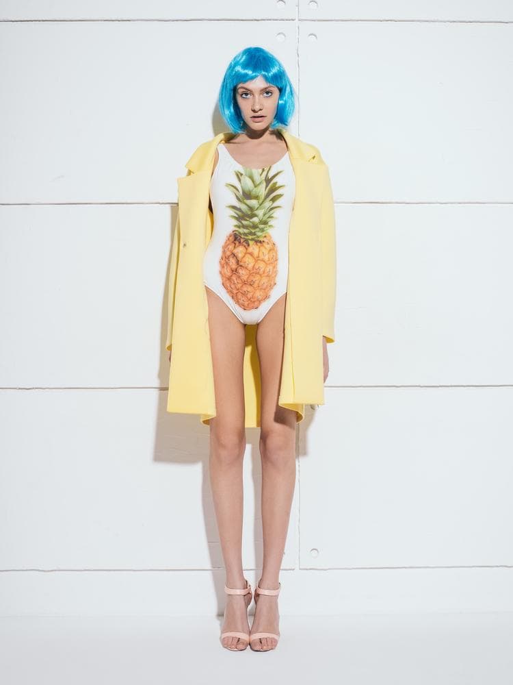 pineapple-print bathing suit and pineapple swimsuit one piece